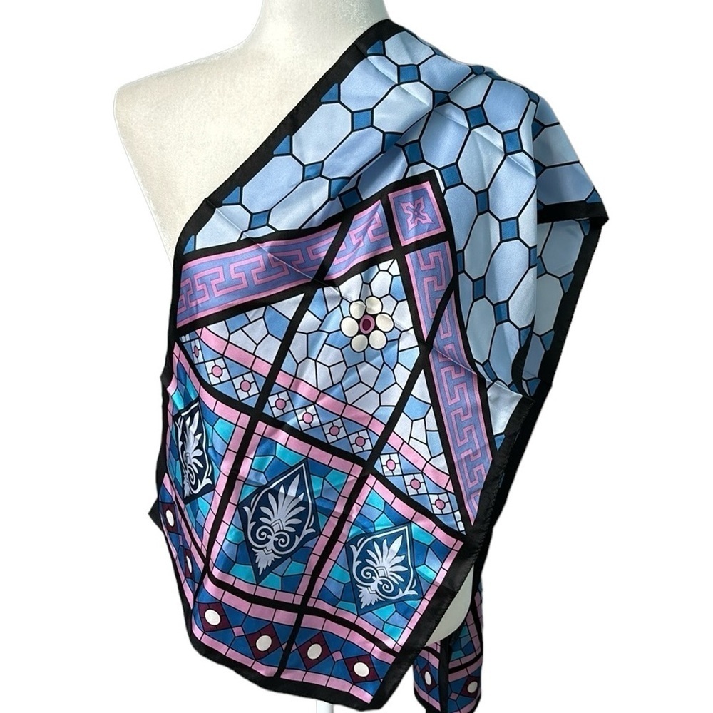Smithsonian Institution Rectangle Silk Scarf Stai… - image 1
